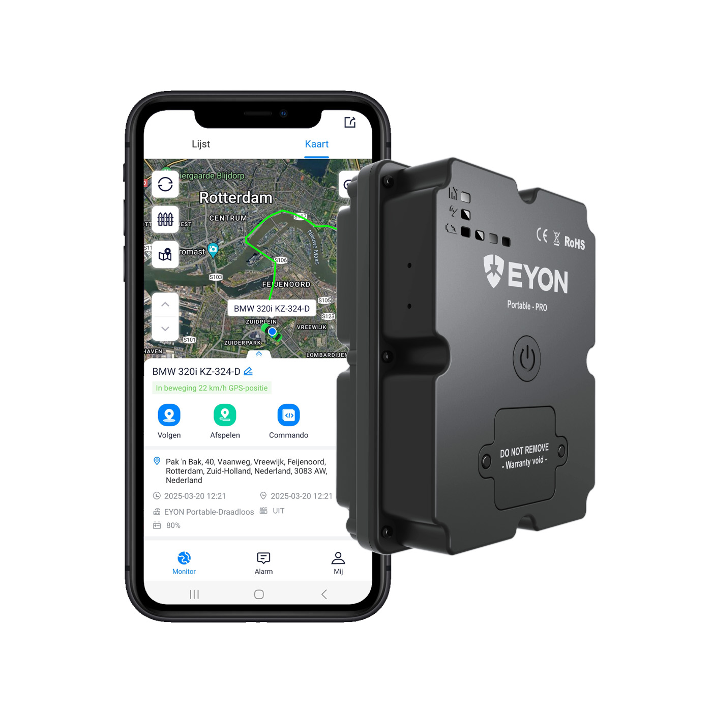 Eyon® Portable PRO – professionele magneet GPS Tracker met gratis Lifetime tracking